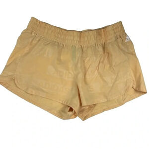 Adidas Women's Aeroready Activewear Shorts Orangish Yellow Size M